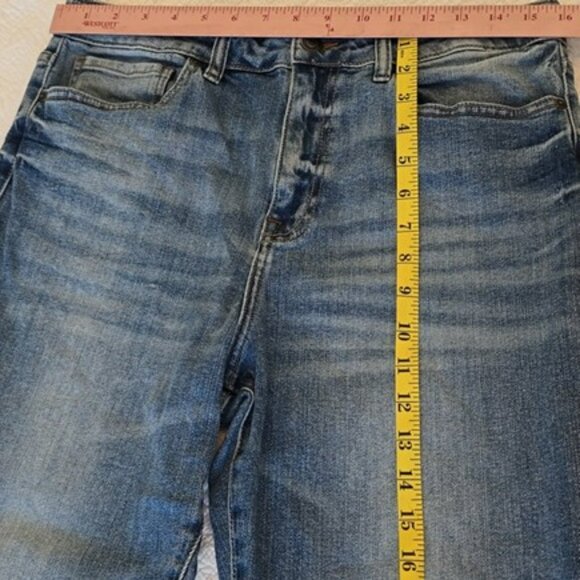 Eunina Women's Super High Rise Mom Jeans Size 15 Blue Denim Ankle Tyler Stretchy - Picture 9 of 14